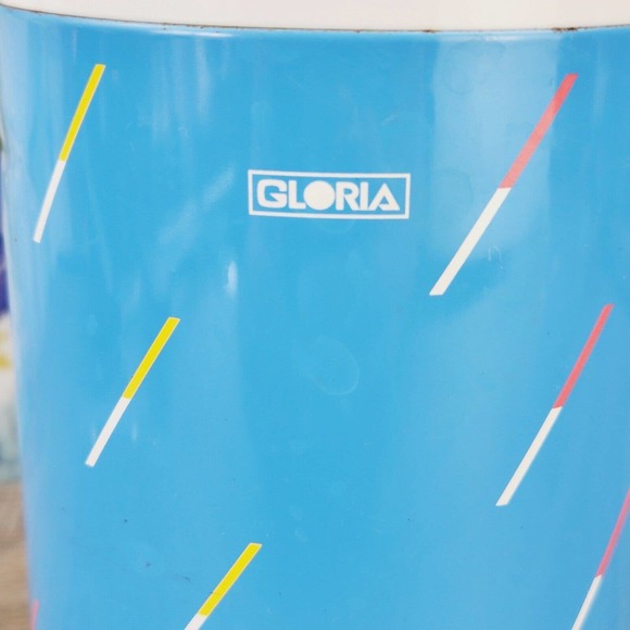 Gloria Vacuum Bottle Carafe Thermas Blue White RFS-10 Made in Japan Vintage MCM - Picture 5 of 10